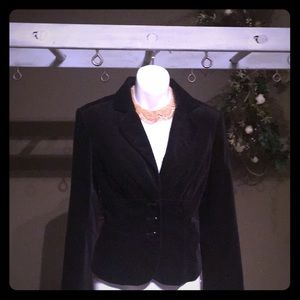 Guess Black Velvet Blazer with corset in back CUTE